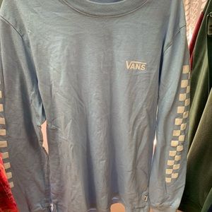 Vans long sleeve checkered sleeve